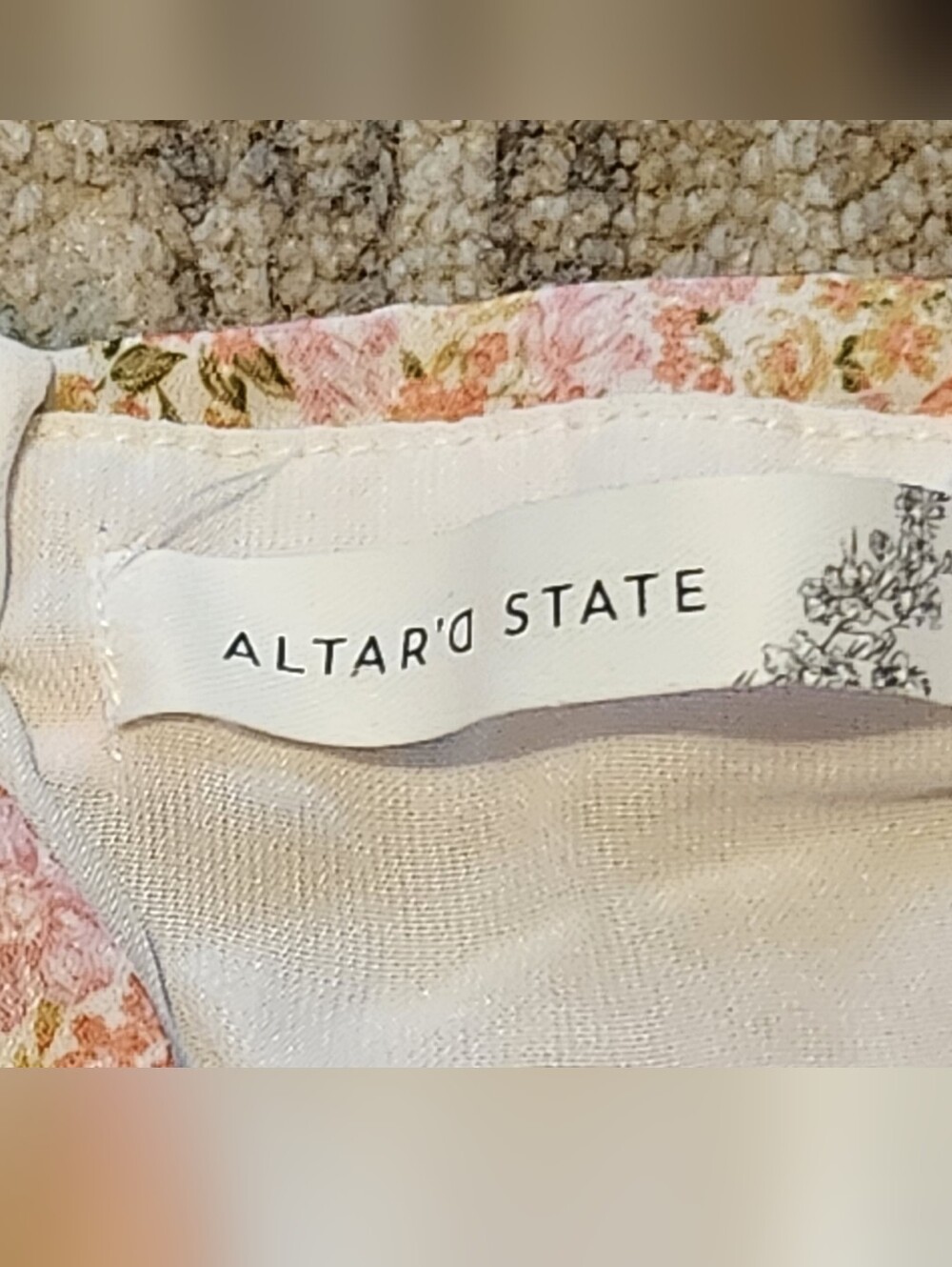 Altar'D State Adernlia Dress. Pink/Peach. Size XL. NWT - Picture 3 of 7